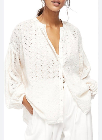 Free People Madison Eyelet Blouse