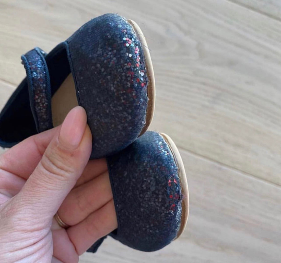 Zara Blue Sparkly Flats