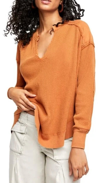 Free People Orange Top