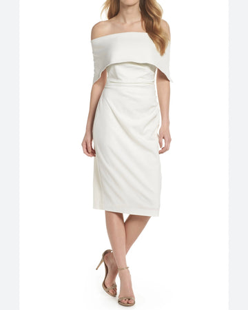 Vince Camuto White Off Shoulder Dress