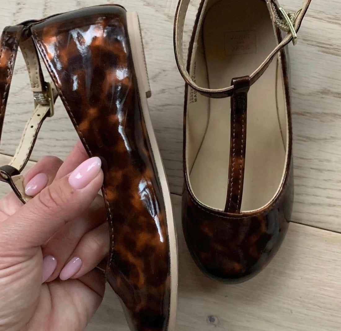 Janie & Jack T-Strap Leather Flats