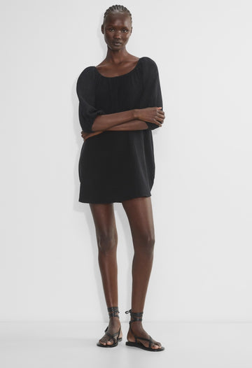 Little Moon Black Muslin Dress - NEW