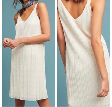 Meadow Rue Ivory Prespa Pleated Dress