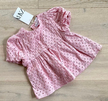 Zara Pink Eyelet Dress