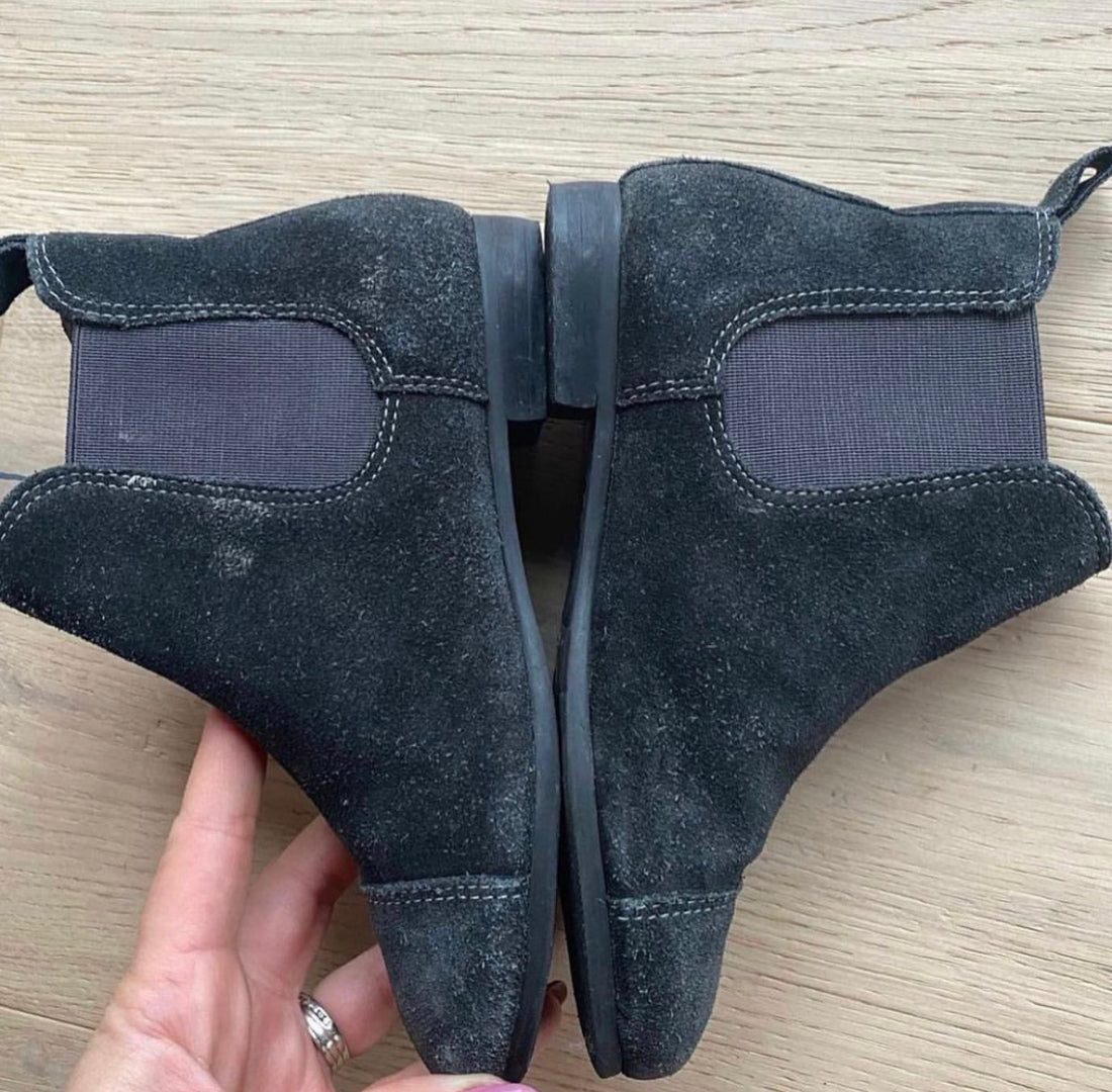 CrewCuts Black Suede Booties