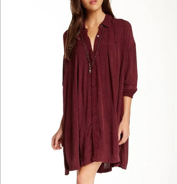 Free People Crinkle Spin Me Tunic Shirt