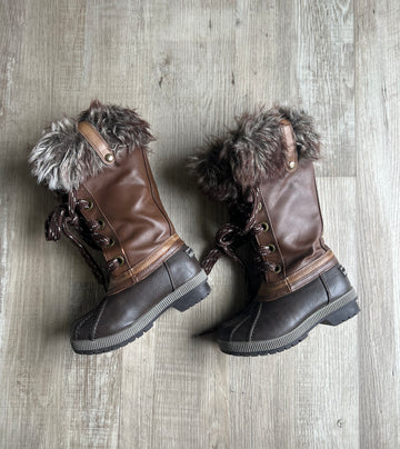 Brown Boots w/ Fur