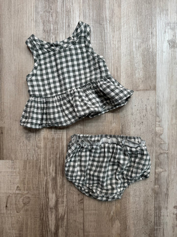 Quincy Mae Grey Checkered Set