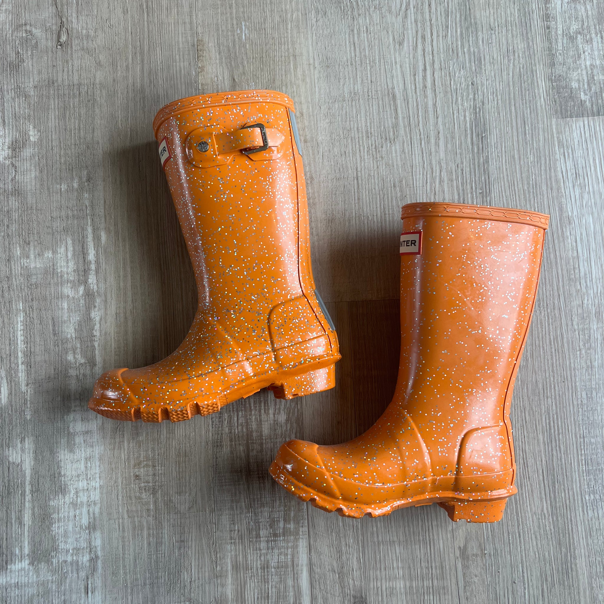 Hunter Orange Sparkly Boots