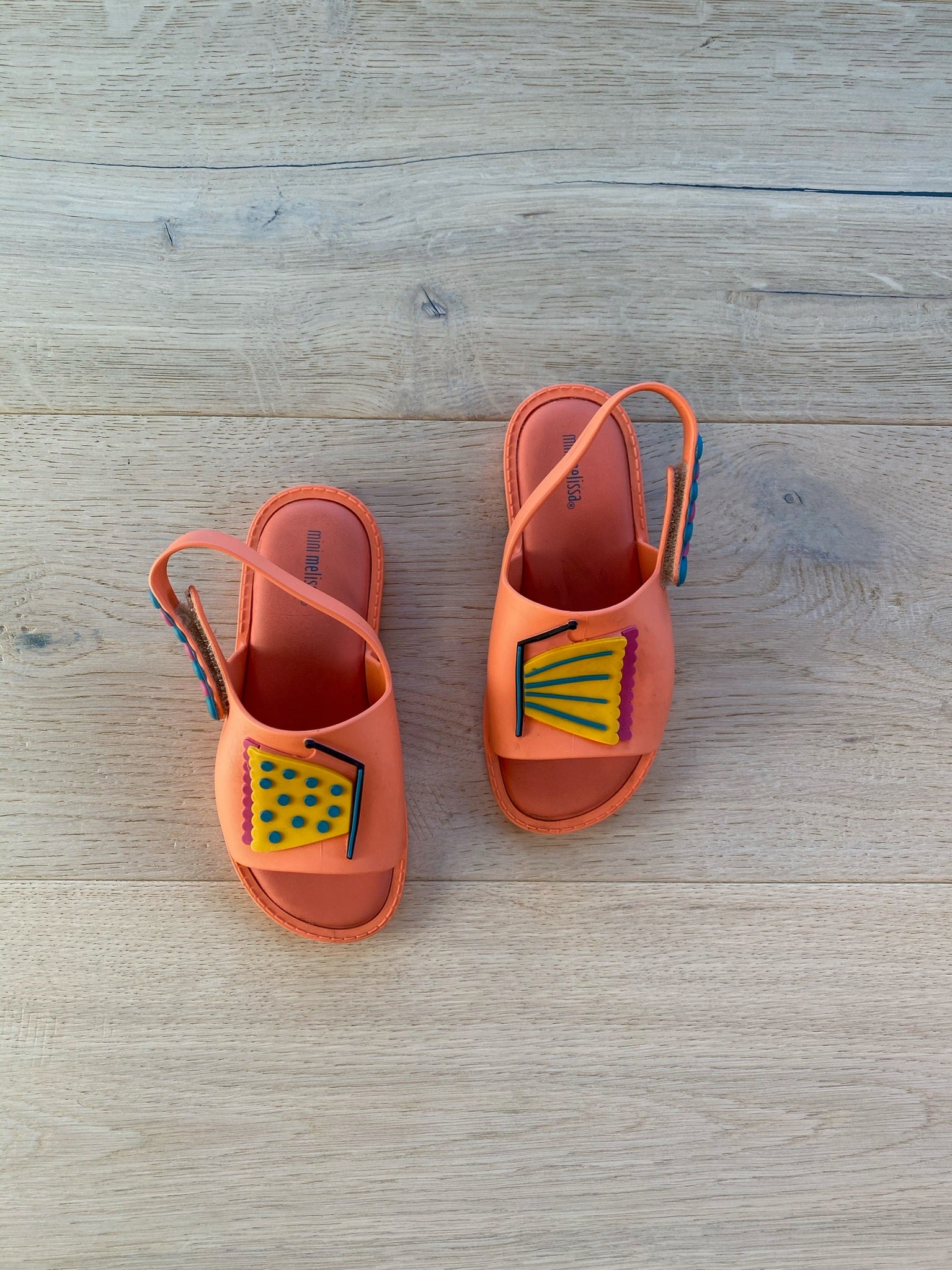 Mini Melissa Orange Butterfly Sandals