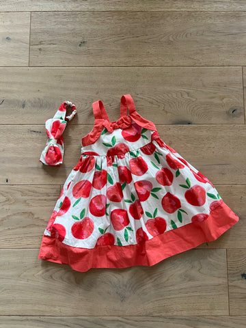 Gymboree Apples Dress and Headband