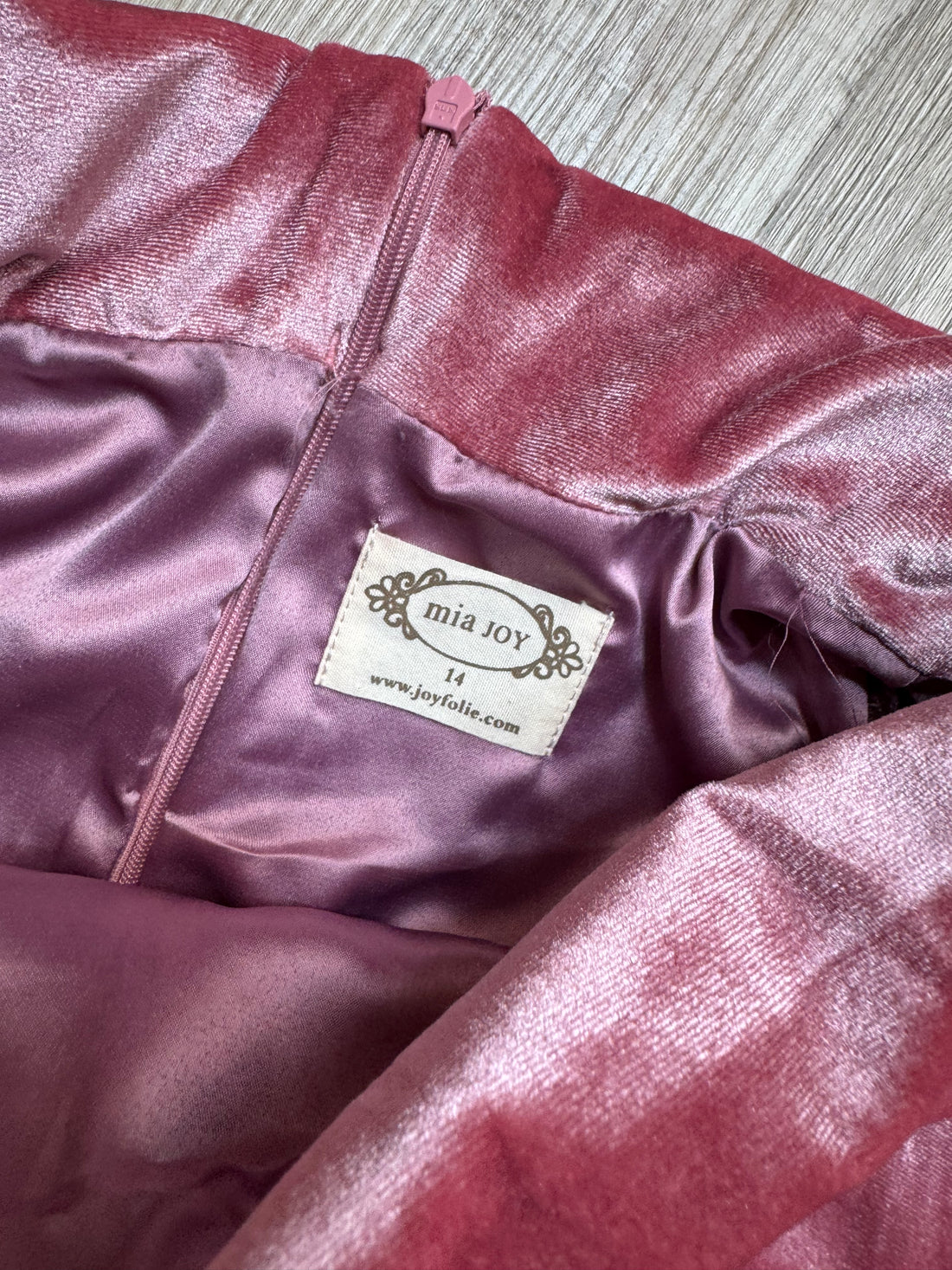 Joyfolie Pink Velour Dress