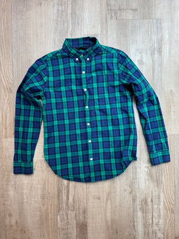 Janie and Jack Button Down Navy/Green