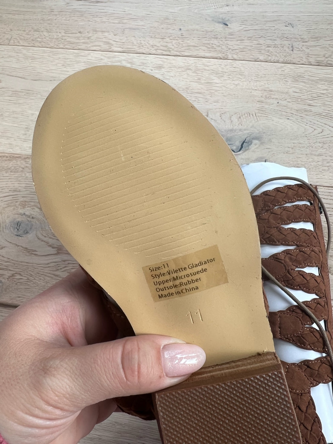 Joyfolie Brown Lace New Gladiators