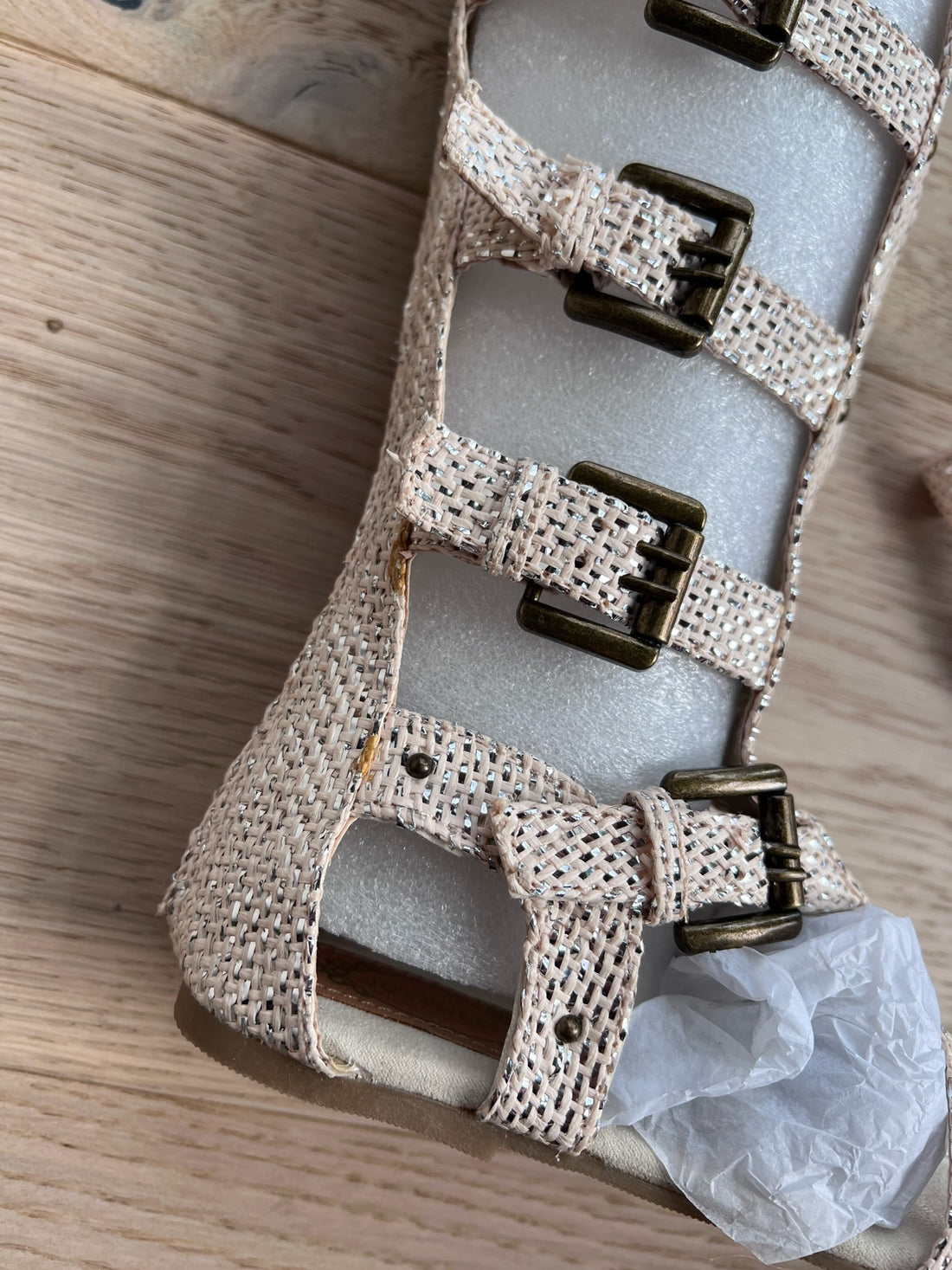 Joyfolie White Buckle NEW Gladiators