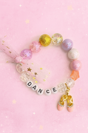 Crushed Glass Bead Stretch Bracelet - Dance