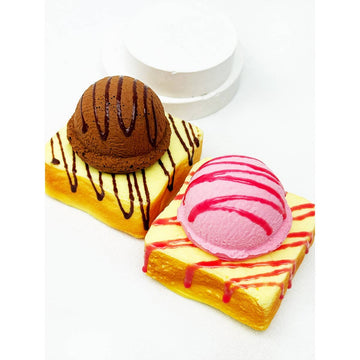 Box of Toast with Ice Cream Desert Slow Rising Squishy