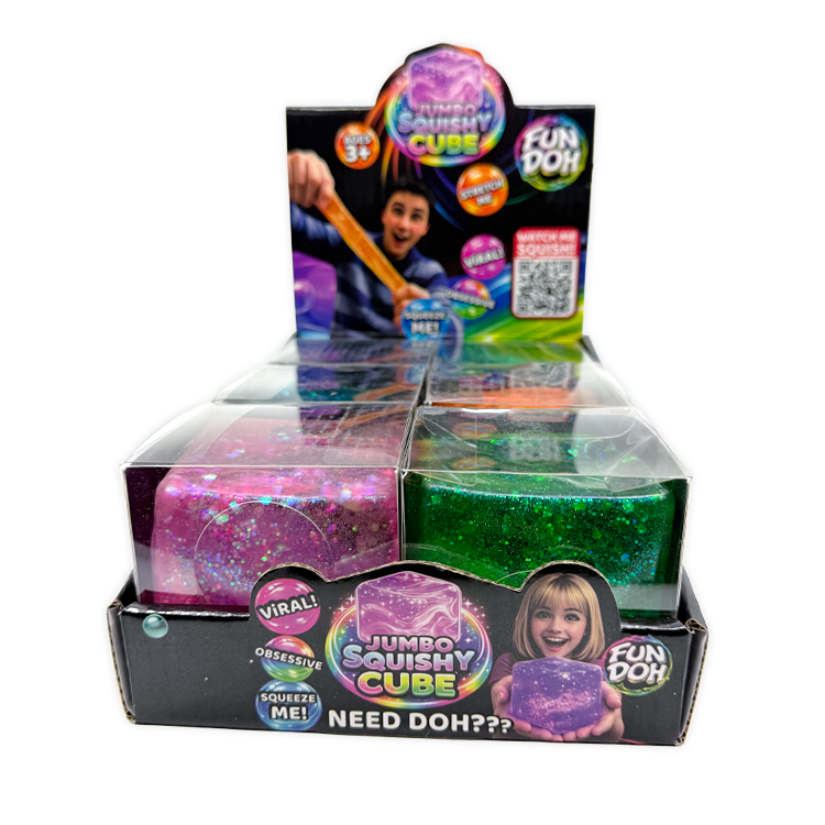 Fun Doh JUMBO Squishy Cube | Viral Assortment - 6/Display
