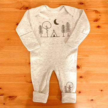 Baby Grey Romper - Adventure