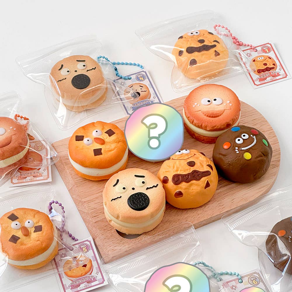 Cute Bakery Cookie Squishy Keychain (Blind Assortment)