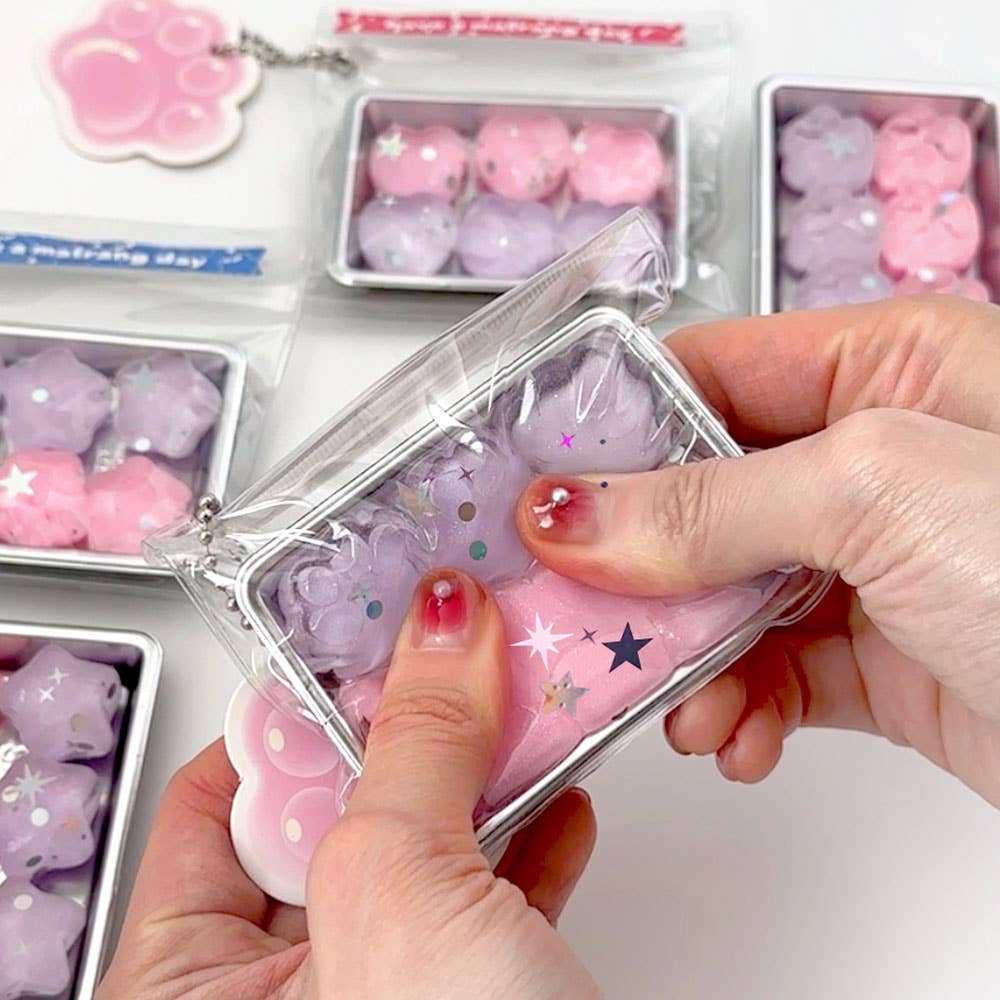 Sparkly Pastel Squishy Jelly Keyring – Fidget Pop Out Series