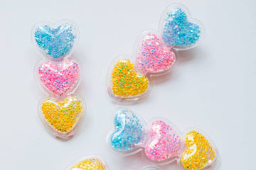 Shaker Hair Clip Set - Pastel Heart
