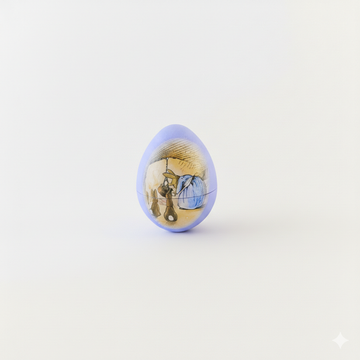 Beatrix Potter Periwinkle Paper Mache Egg
